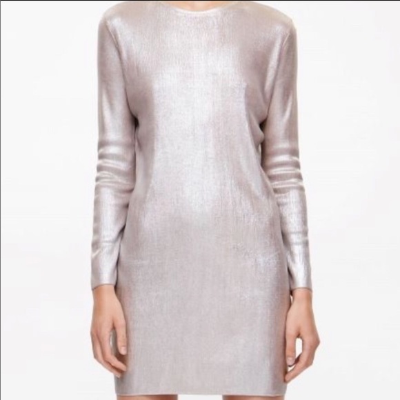 COS Dresses & Skirts - 🍋COS metallic coated  shift minimalist dress M